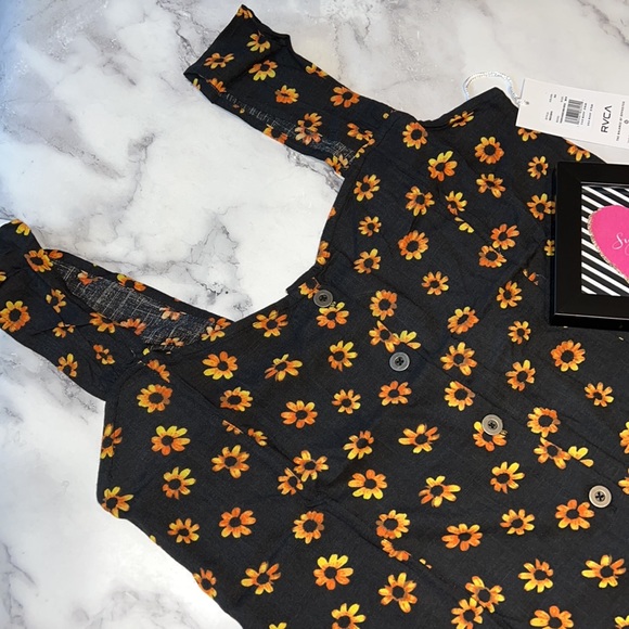 🔥RVCA PUSHIN DAISIES MIDI DRESS NWT - Picture 3 of 4